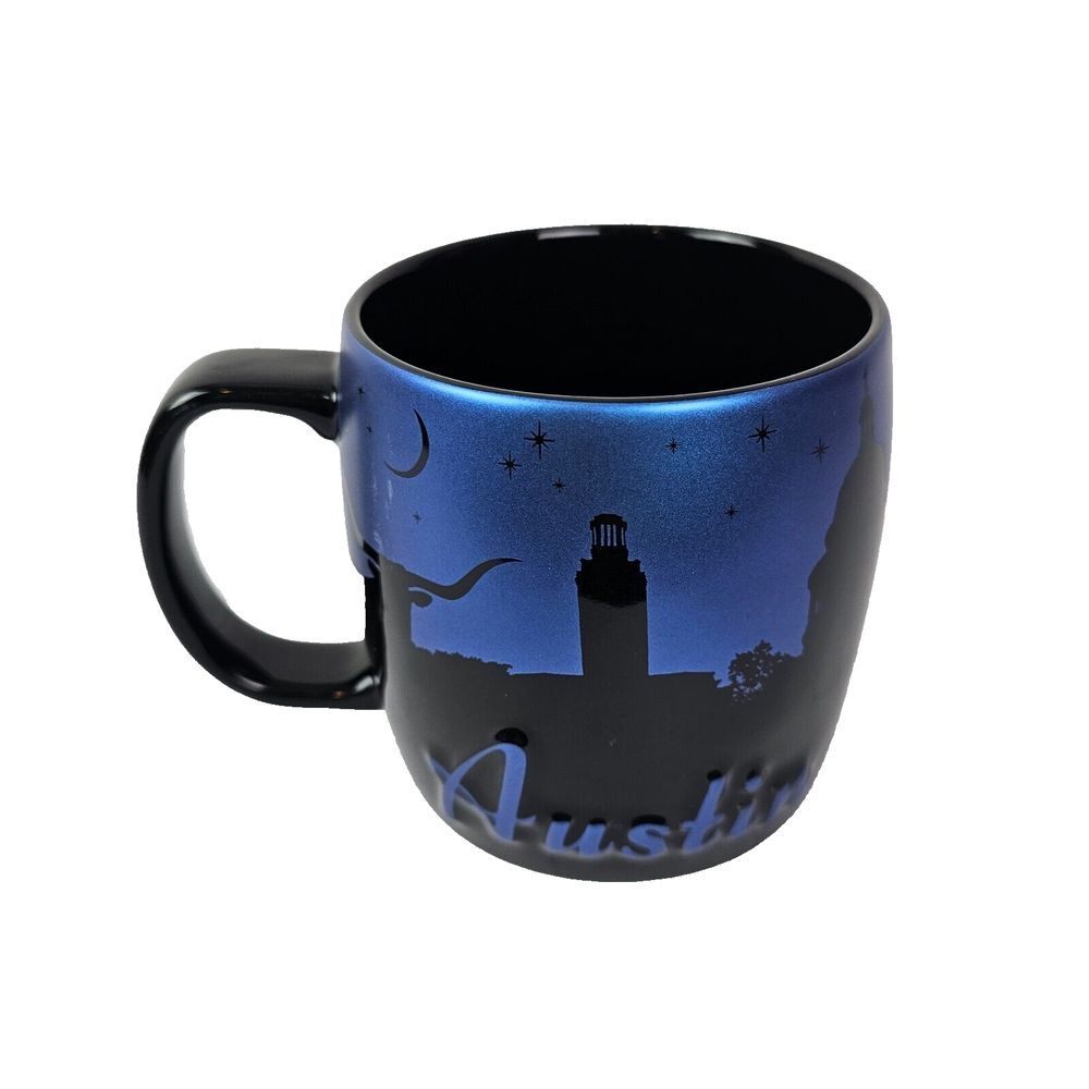 Austin Cityscape Large Coffee Tea Mug‎ 2014 by Americaware Blue GUC